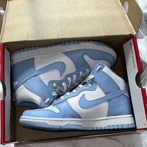 Nike Blue and White High-Top Sneakers